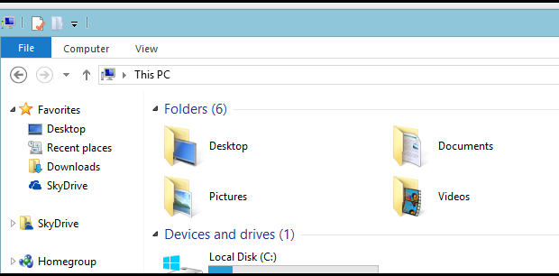 حذف “Folders” در مای کامپیوتر ویندوز 8.1