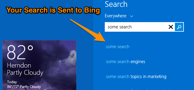 غیر فعال کردن Bing از موتور جستجو ویندوز 8.1
