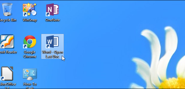 ایجاد یک میانبر برای دسترسی سریع به آخرین سند باز شده در Word 2013 ایجاد یک میانبر برای دسترسی سریع به آخرین سند باز شده در Word 2013