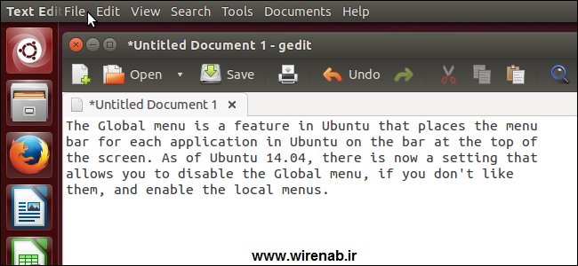 فعال کردن منوها در Ubuntu 14.04 فعال کردن منوها در Ubuntu 14.04