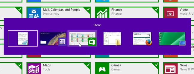 نحوه سویچ بین برنامه ها در Start Screen ویندوز ۸٫۱ نحوه سویچ بین برنامه ها در Start Screen ویندوز ۸٫۱